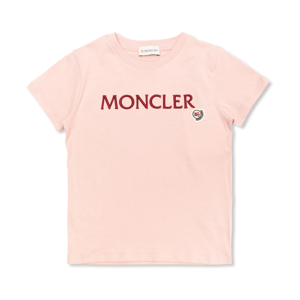 Moncler T-shirt med logotyp Pink, Unisex