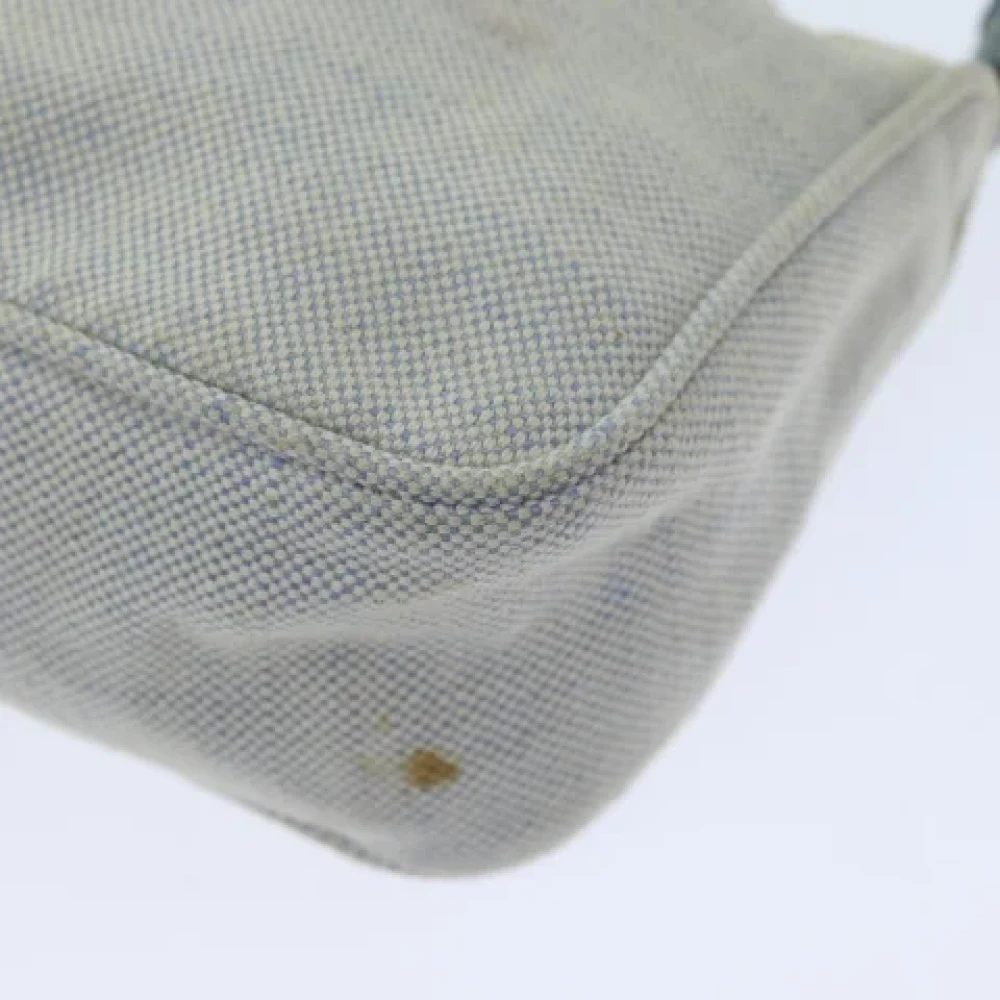 Prada Vintage Pre-owned Canvas pouches Blue Dames