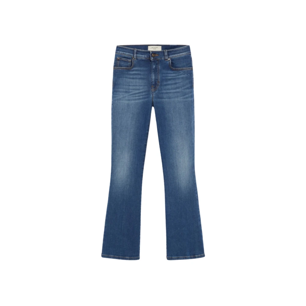 Max Mara Rapallo Cropped Denim Jeans Blue Dames