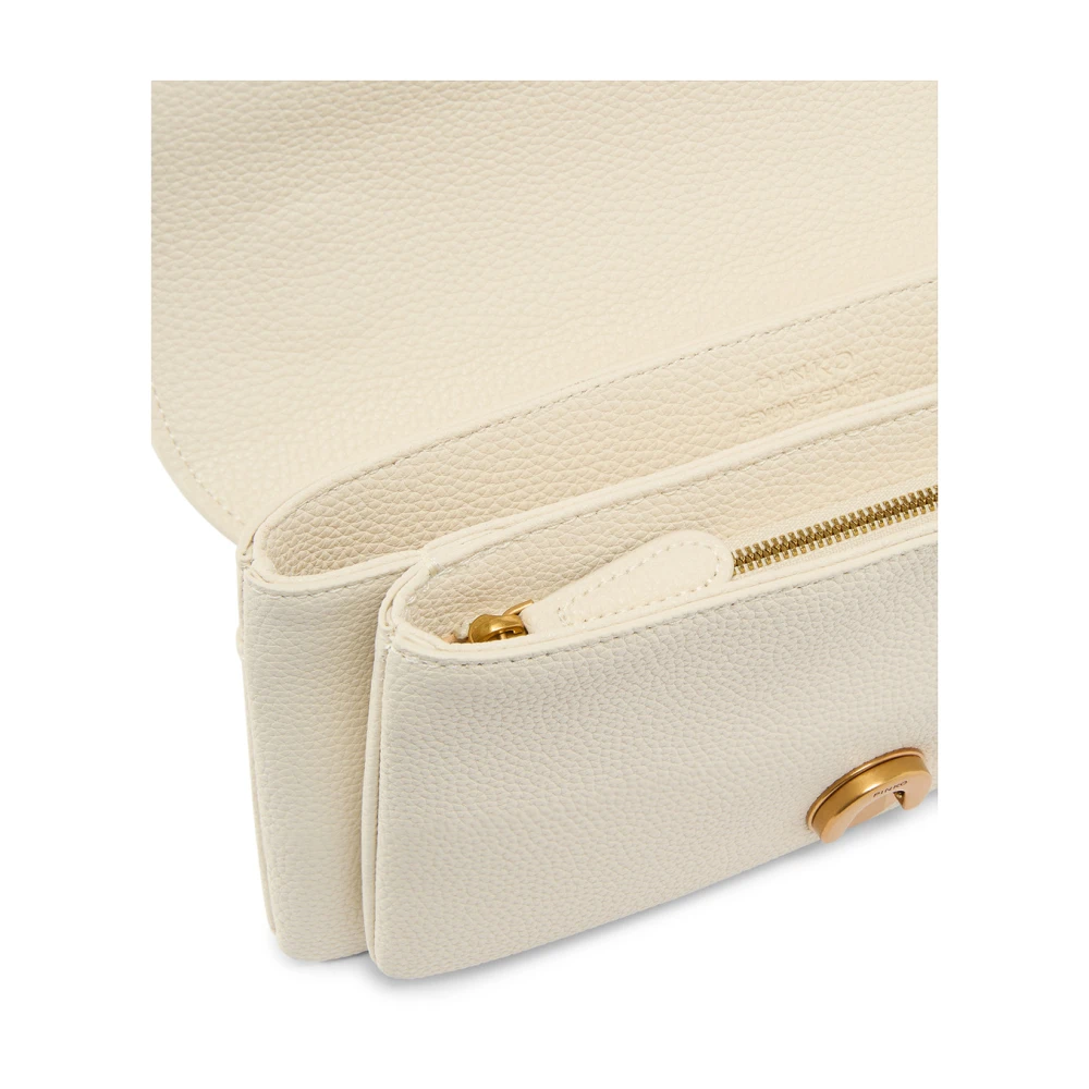 pinko Zachte Mini Pelle Bianc Tas White Dames
