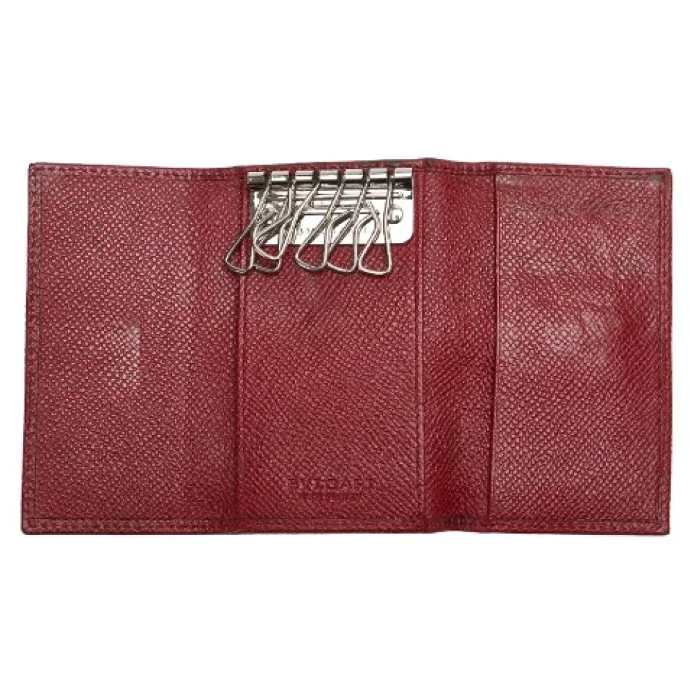 Bvlgari Vintage Pre-owned Leather key-holders Red Dames