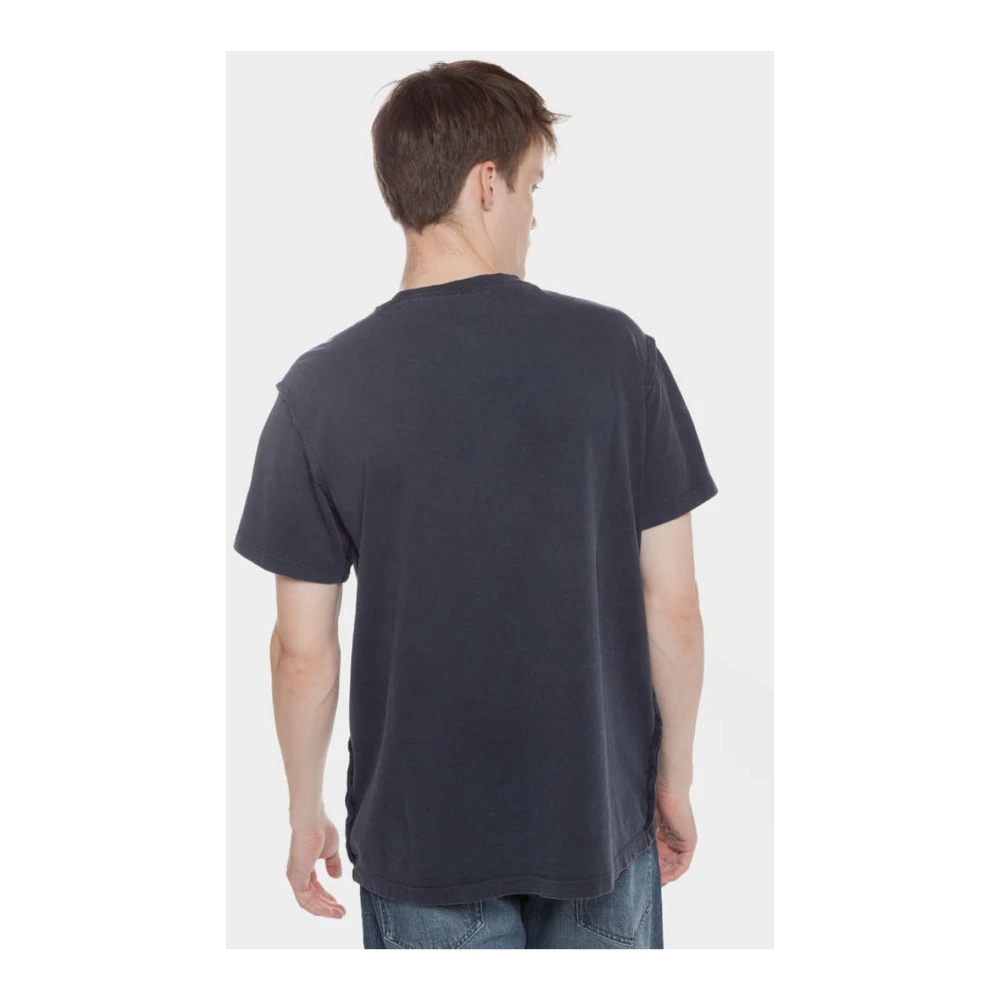 Guess Geborduurd logo katoenen T-shirt Blue Heren