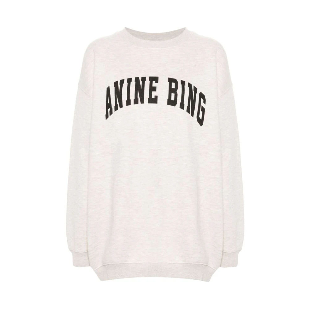 Anine Bing Beige Sweatshirt met Logo Beige Dames