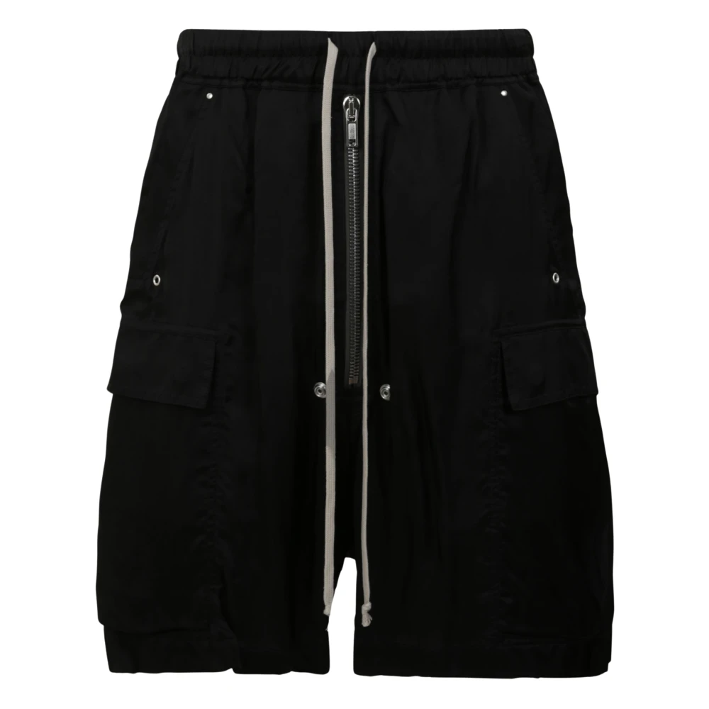 Rick Owens Men's Black Cargobela Shorts - Man Shorts It - 46 - Image 2