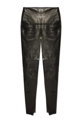 Sliced Leather Skirt