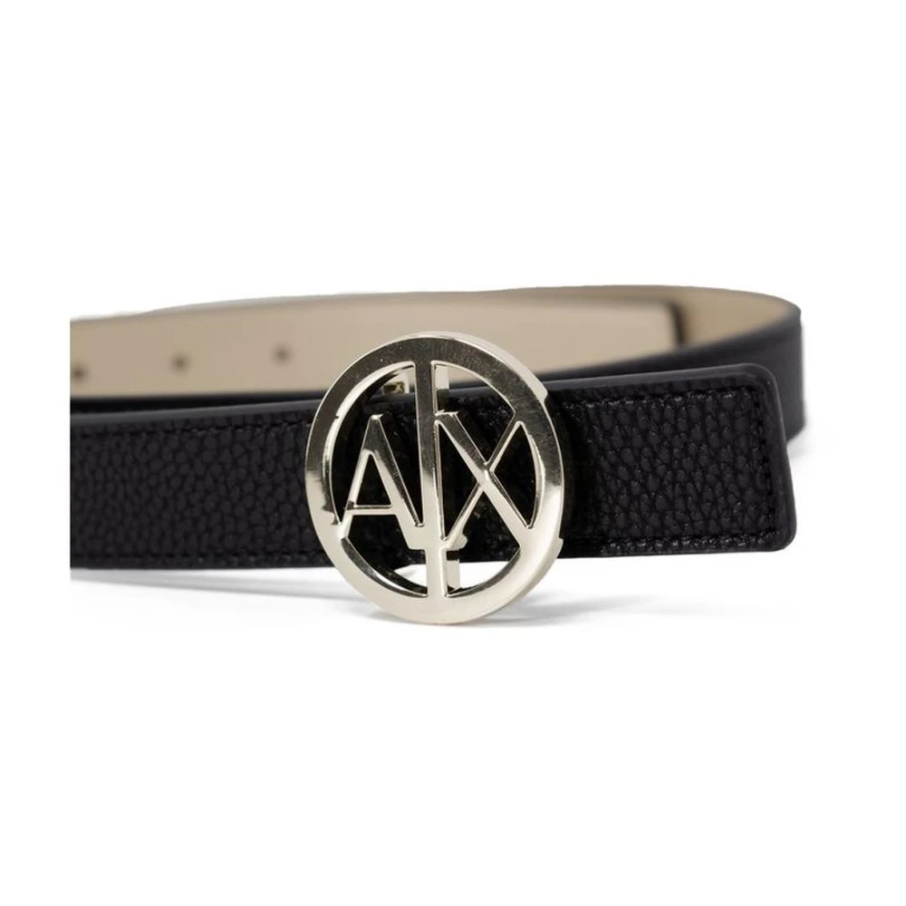 Armani Exchange Polyester riem met afwerking Black Dames