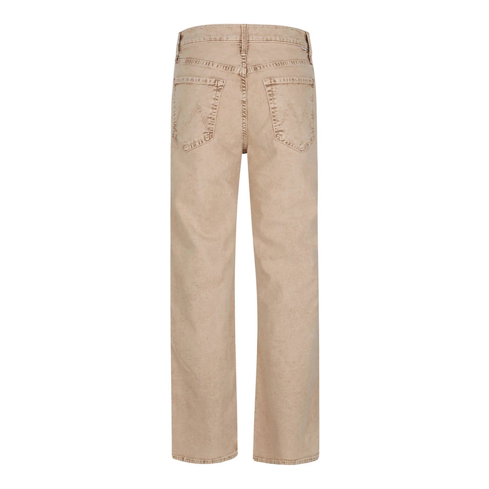 Mother Beige Jeans USA Gemaakt Katoenmix Beige Dames