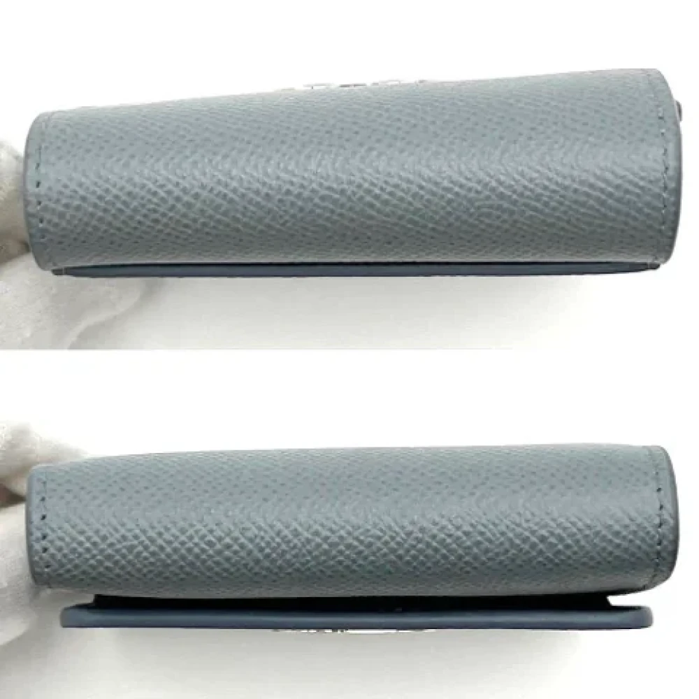 Dior Vintage Pre-owned Leather wallets Blue Dames
