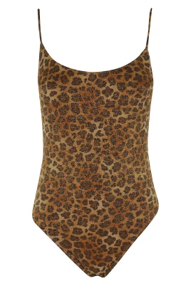 Leopardmönstrad baddräkt