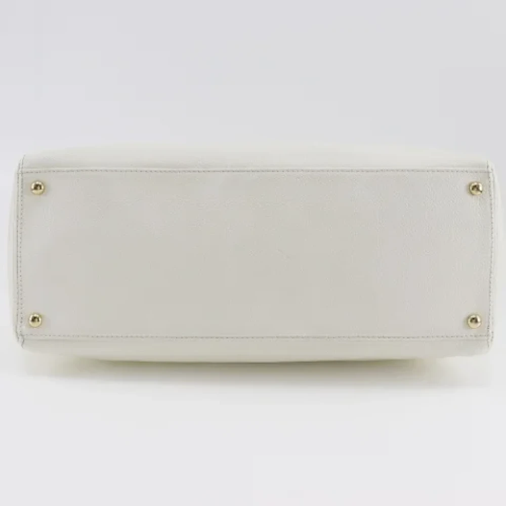 Chanel Vintage Pre-owned Leather chanel-bags White Dames
