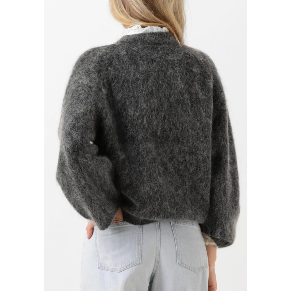 Second Female Anneleen Knit O-neck Sweater Second Dames Gray Dames
