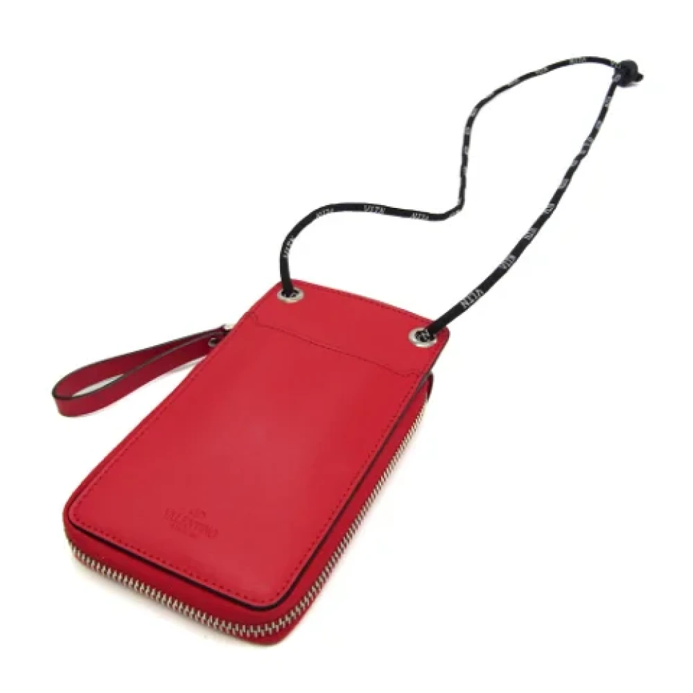Valentino Vintage Pre-owned Leather wallets Red Dames