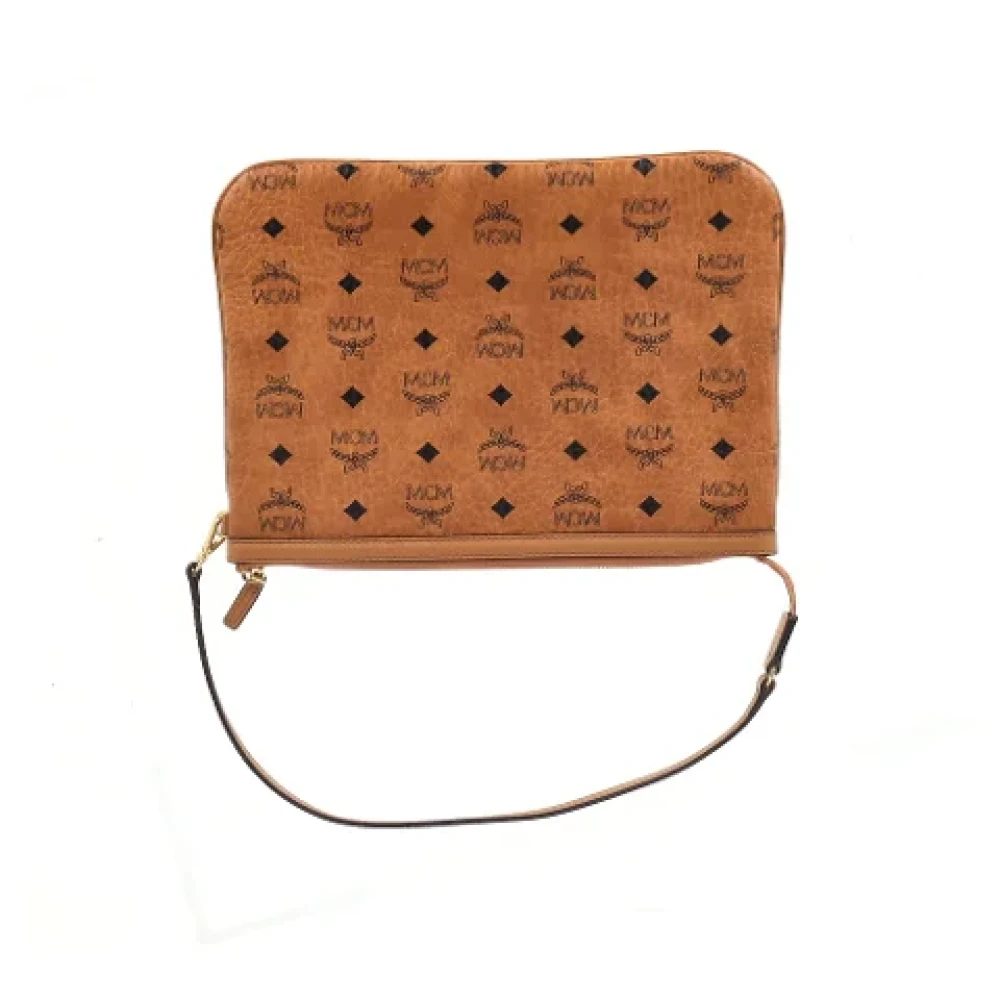 MCM Pre-owned Leather shoulder-bags Brown Dames