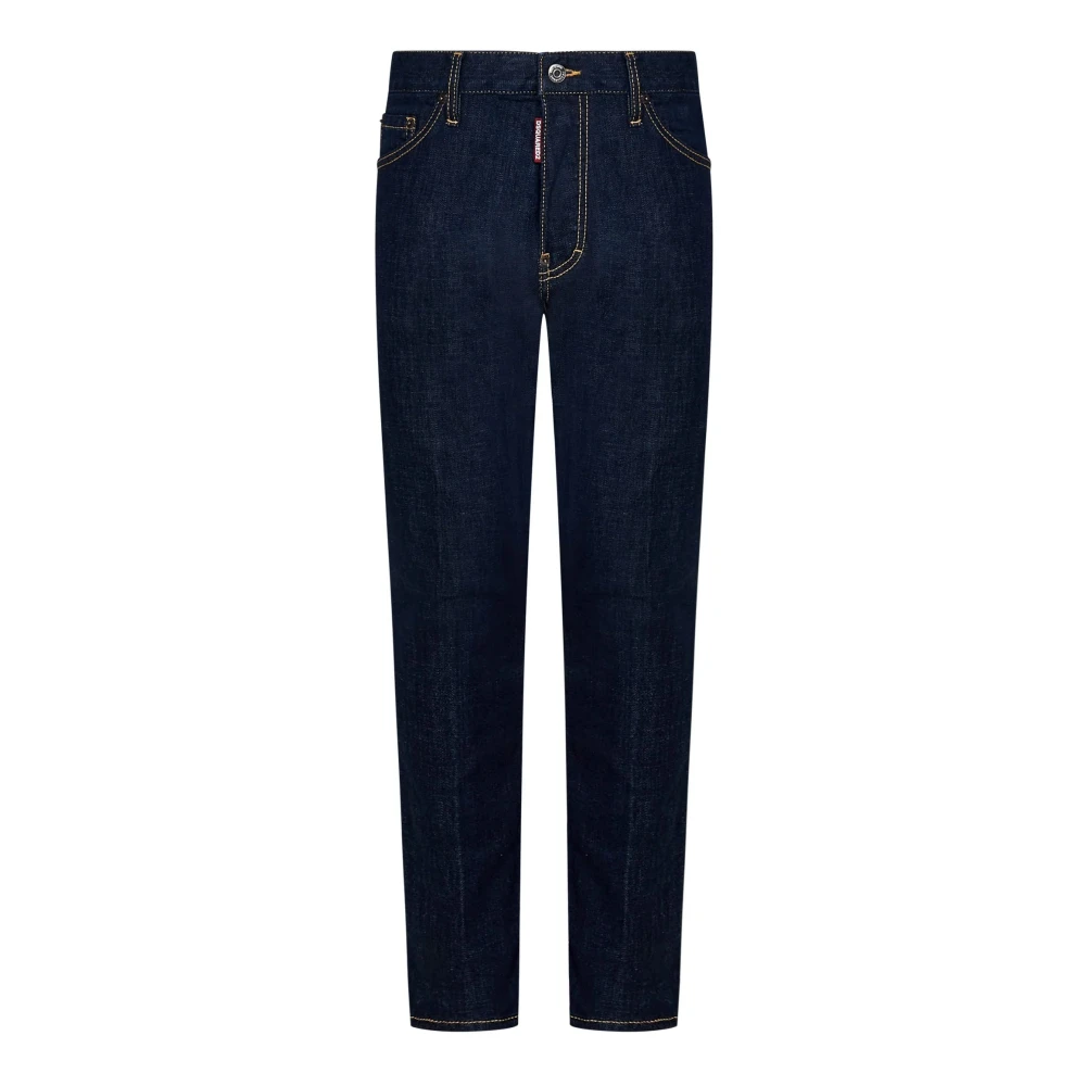 Dsquared2 Slim-Fit Donker Spoelwas Jeans Blue Heren