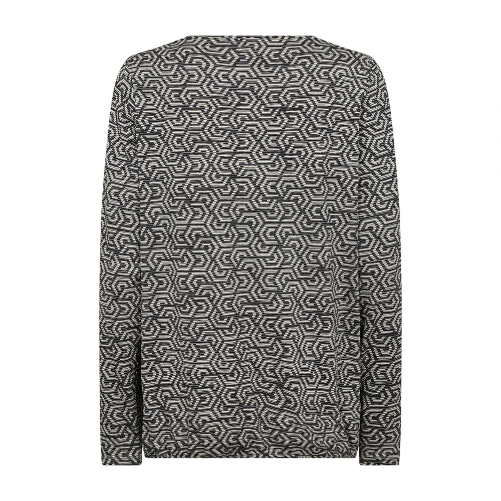 Soyaconcept Geometrisch Print Shirt Zwart Black Dames