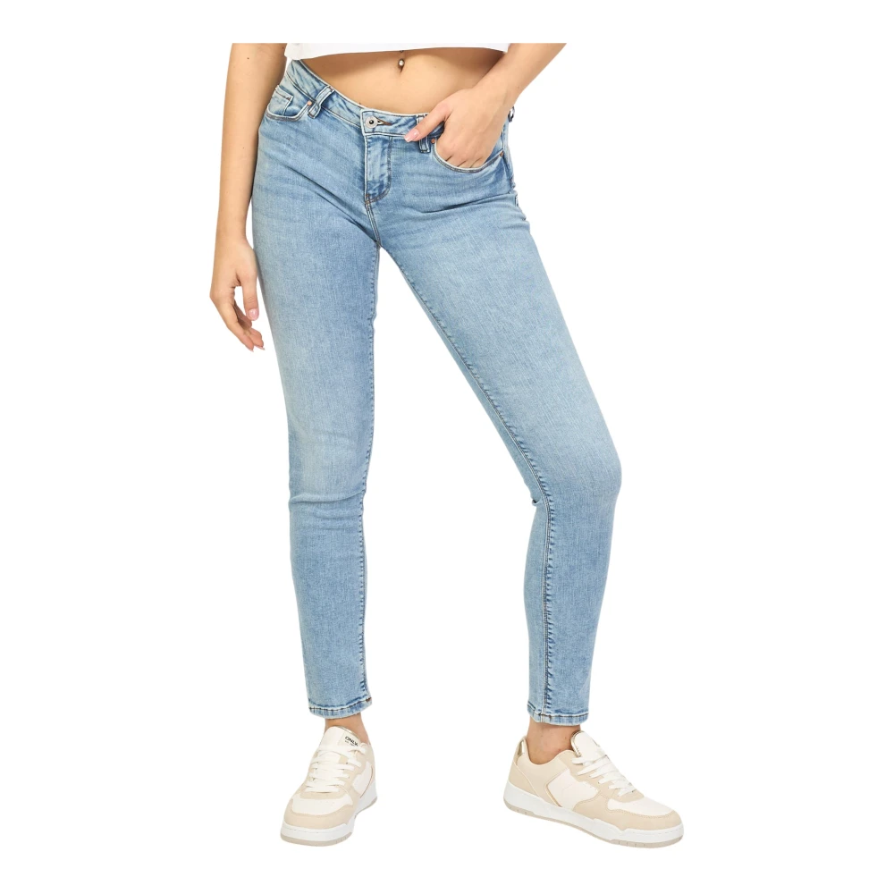 Fracomina Skinny Denim Jeans met 5 Zakken Blue Dames