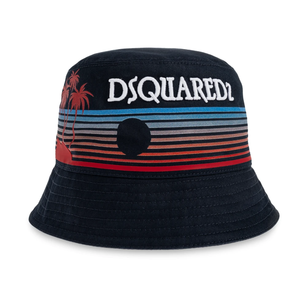 Dsquared2 Herren Blau Hat Mit Gesticktem Logo