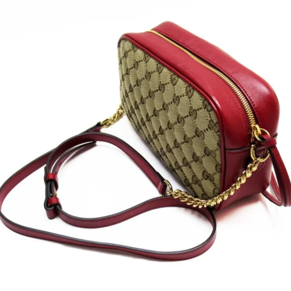 Gucci Vintage Pre-owned Canvas gucci-bags Red Dames