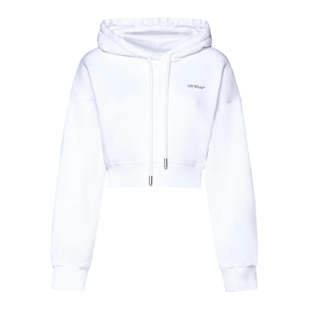 Off White MultiColour Arrow Crop Hoodie Sweaters White Dames