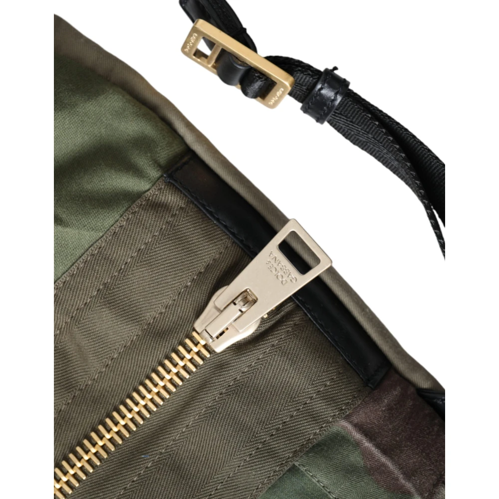 Dolce & Gabbana Camouflage Patchwork Rugzak Tas Green Heren