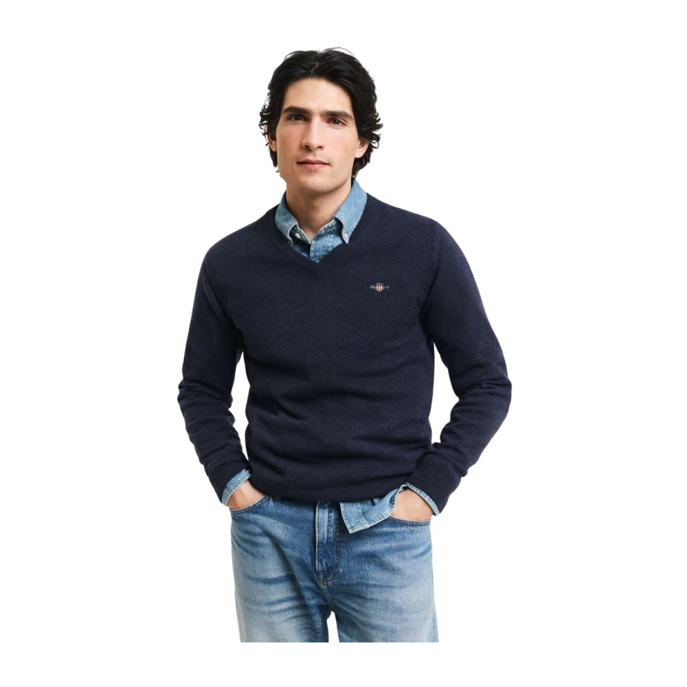 Knitwear > V-neck Knitwear - - Gant - Modalova