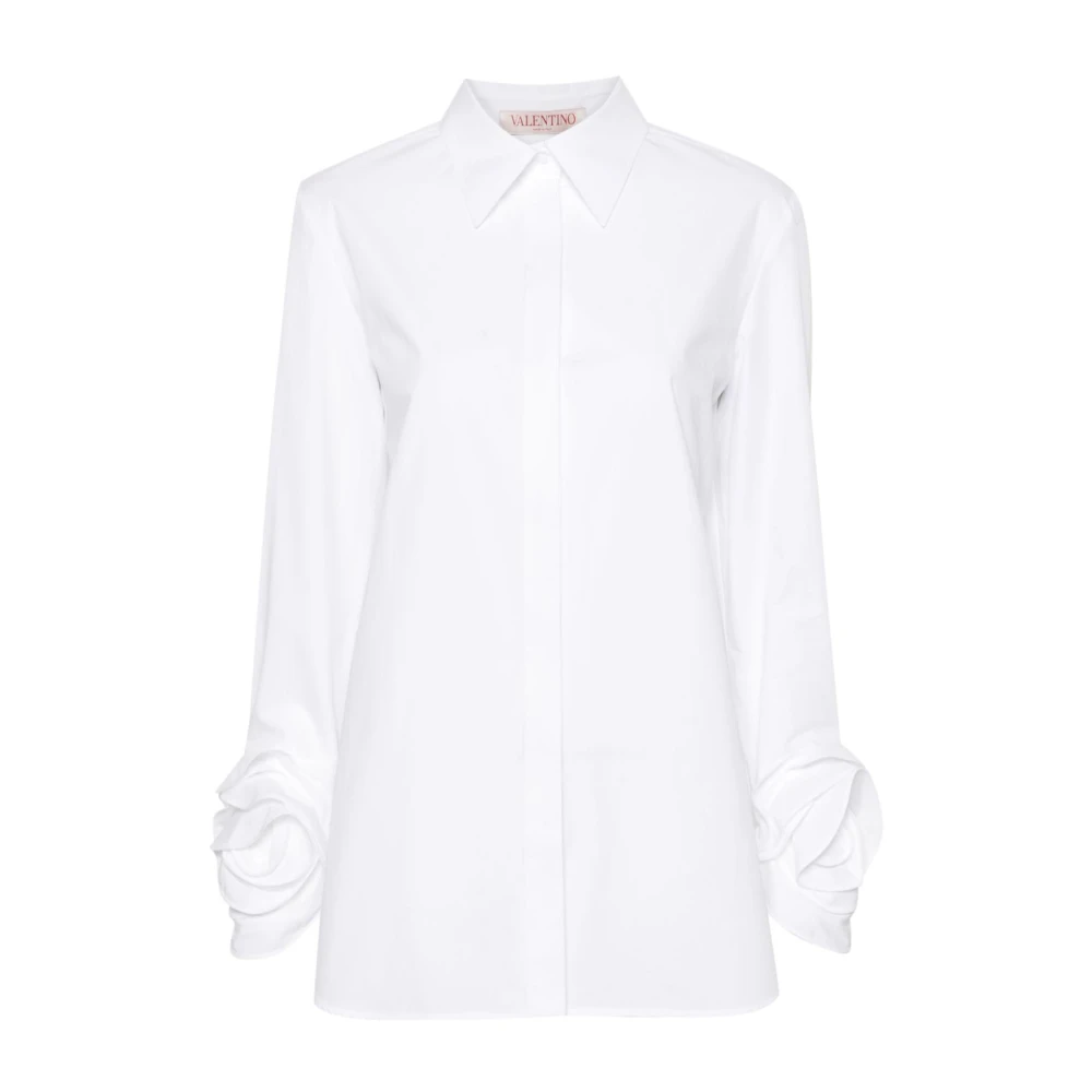 Valentino Witte Katoenen Overhemd Ware White Dames