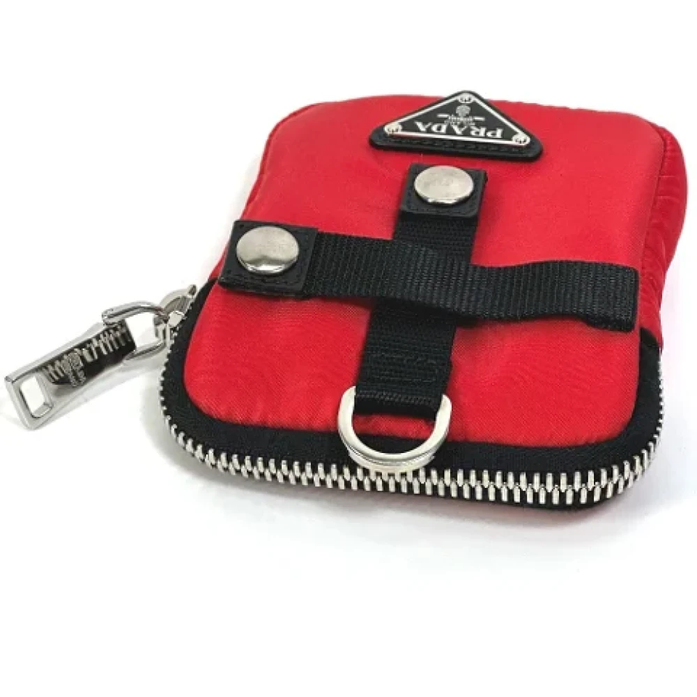 Prada Vintage Pre-owned Fabric prada-bags Red Heren