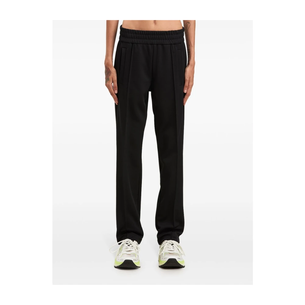 Palm Angels Zwarte broek met elastische tailleband Black Dames