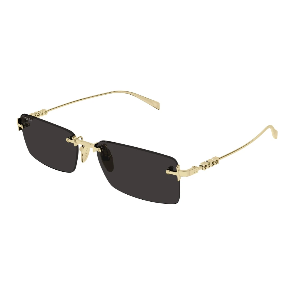 Gucci Yellow Sunglasses, Male, 56 Mm, Rectangle Sunglasses