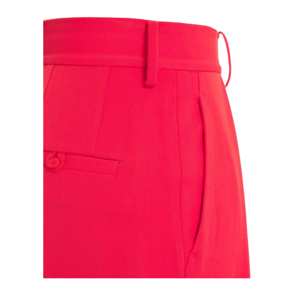 Staud Rode hoge taille broek Red Dames