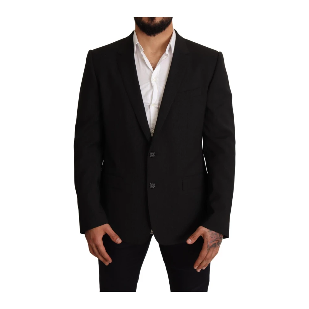Dolce & Gabbana Black Striped MARTINI Jacket Blazer - IT54 | XL - Image 2