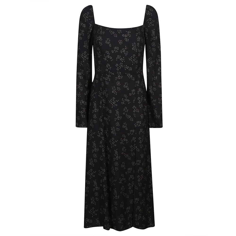Mar De Margaritas Elegante Midi Jurk voor Vrouwen Black Dames