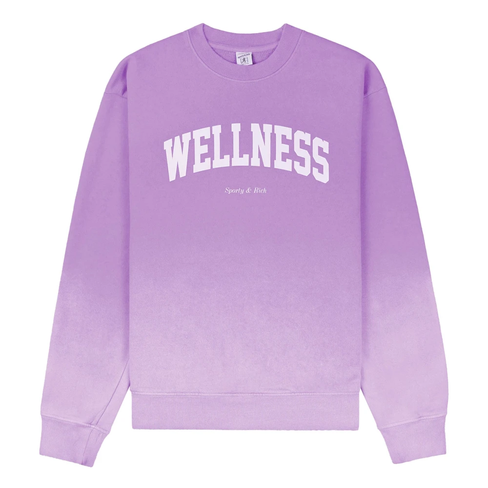 Sporty & Rich Bomull Crewneck Ivy Sweatshirt Purple, Dam