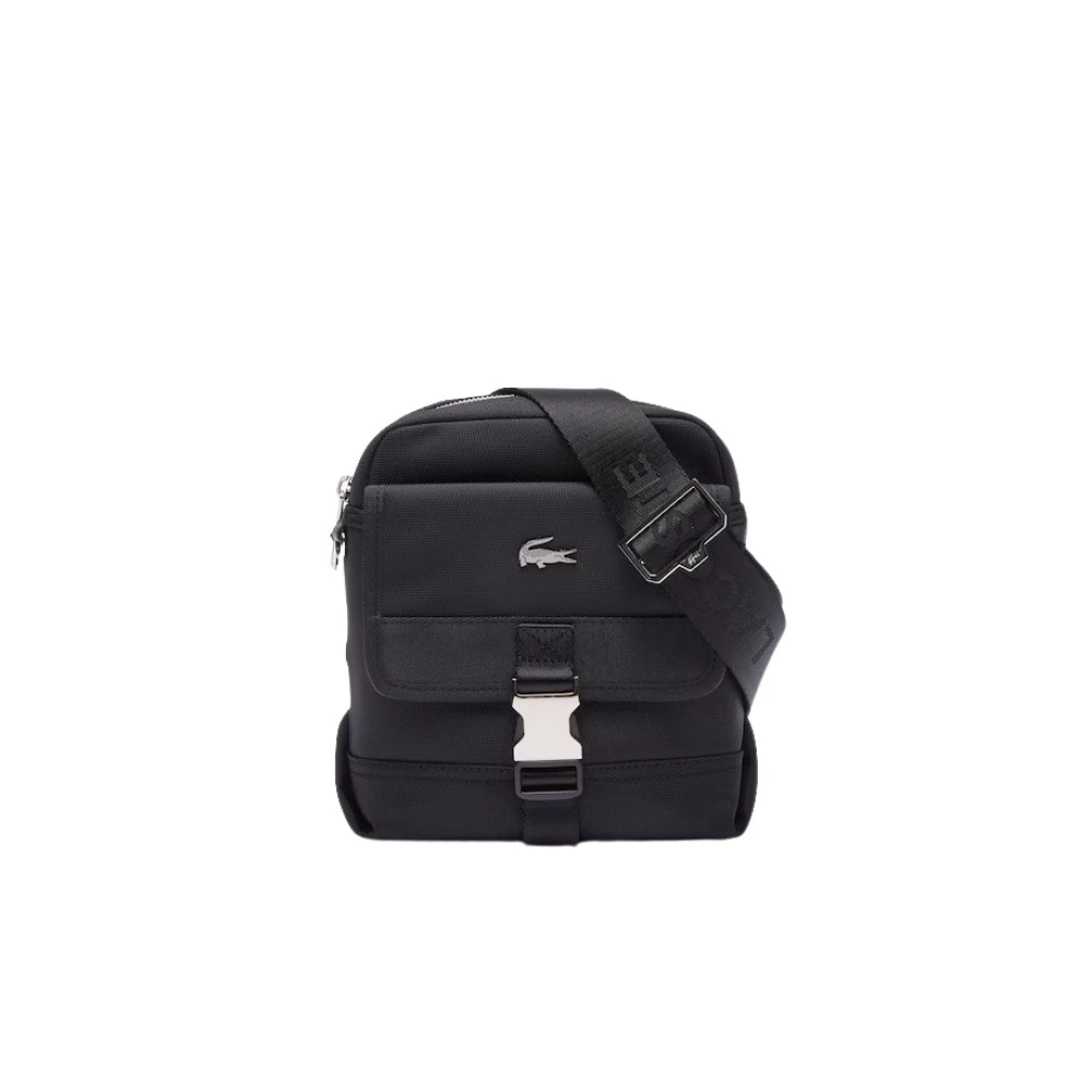 Lacoste Nylon Crossbodytas Heren Zwart Black Heren