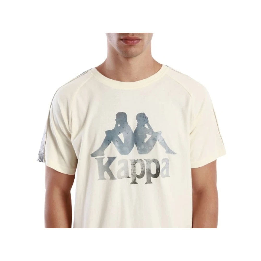 Kappa Korte Mouw T-shirt Beige Heren