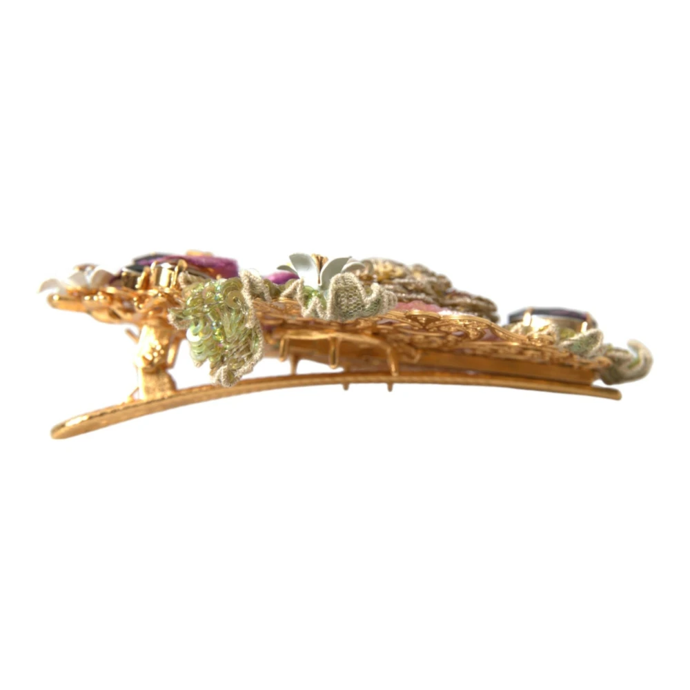 Dolce & Gabbana Bloemen Kristal Haarklem Multicolor Dames