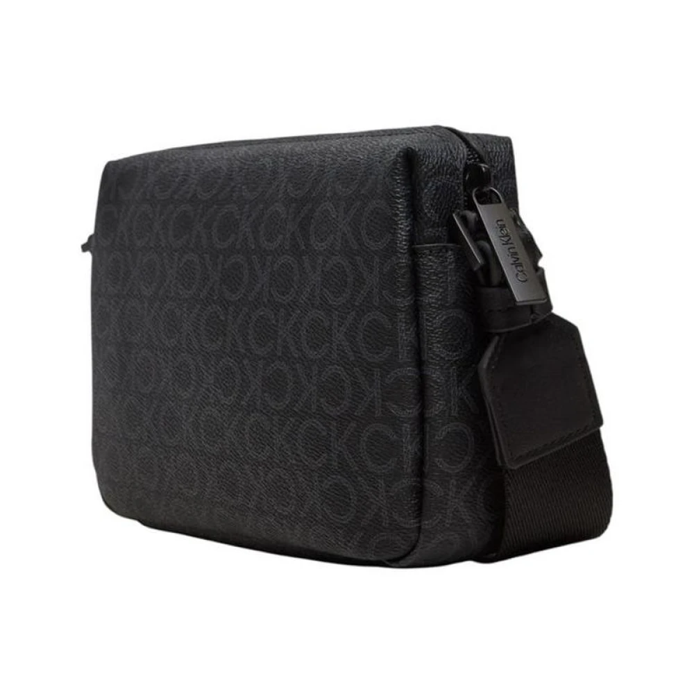 Calvin Klein Polyester Cameratas met Veilige Sluiting Black Heren