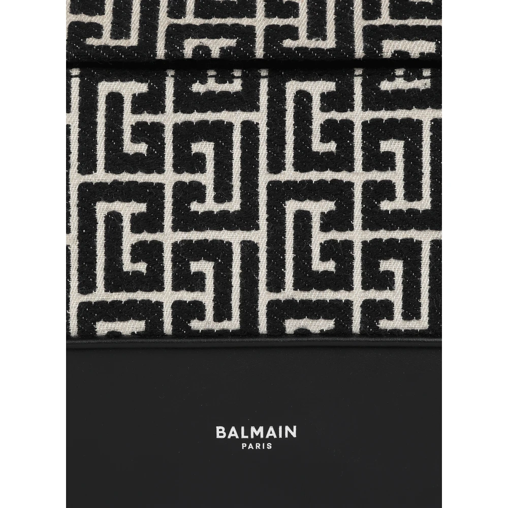 Balmain Rugzak met jacquard monogram Black Heren
