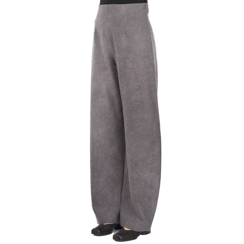 Cortana Hoge taille broek in Ruwen stijl Gray Dames