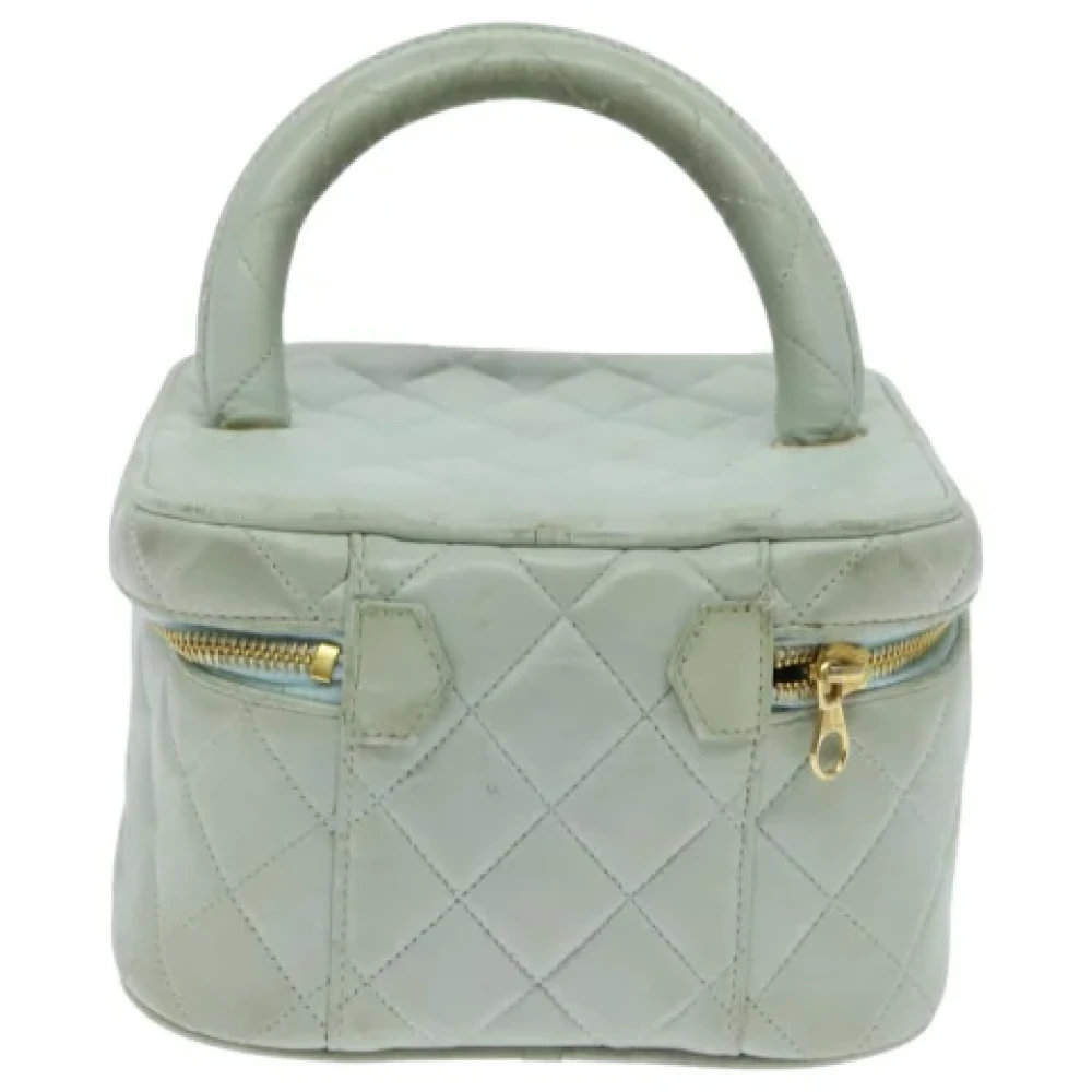 Chanel Vintage Pre-owned Leather chanel-bags Blue Dames