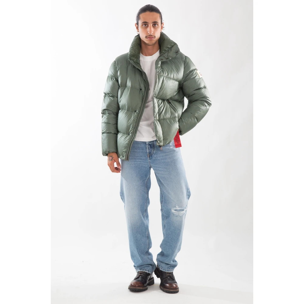 Afterlabel Glanzende Donsjas in Chamonix Stijl Green Heren