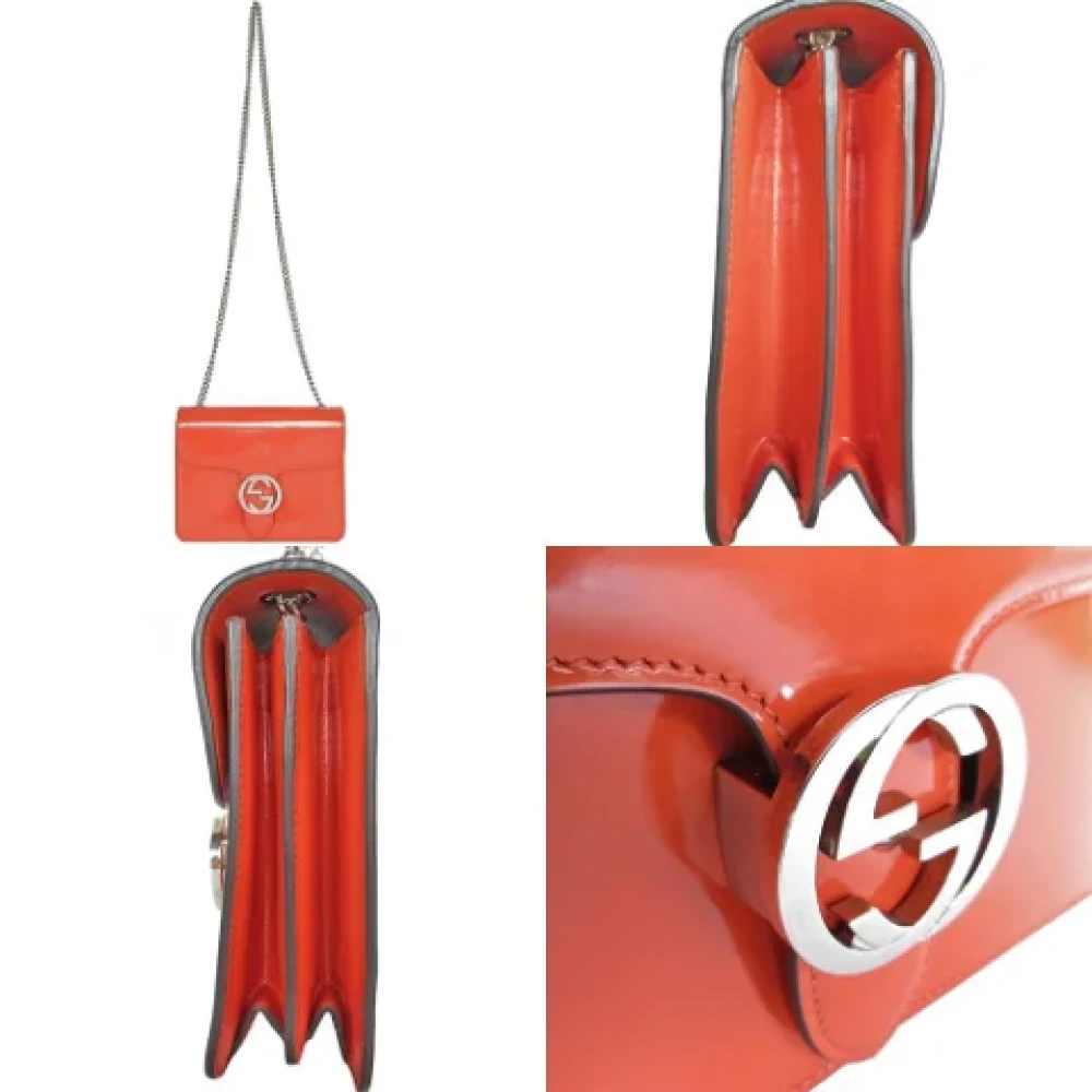 Gucci Vintage Pre-owned Leather gucci-bags Orange Dames