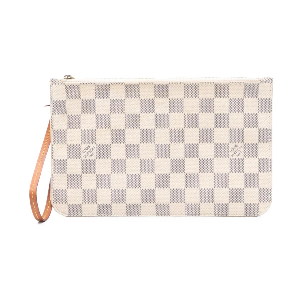 Louis Vuitton Vintage Women's White Pre-Owned Printed Pouch