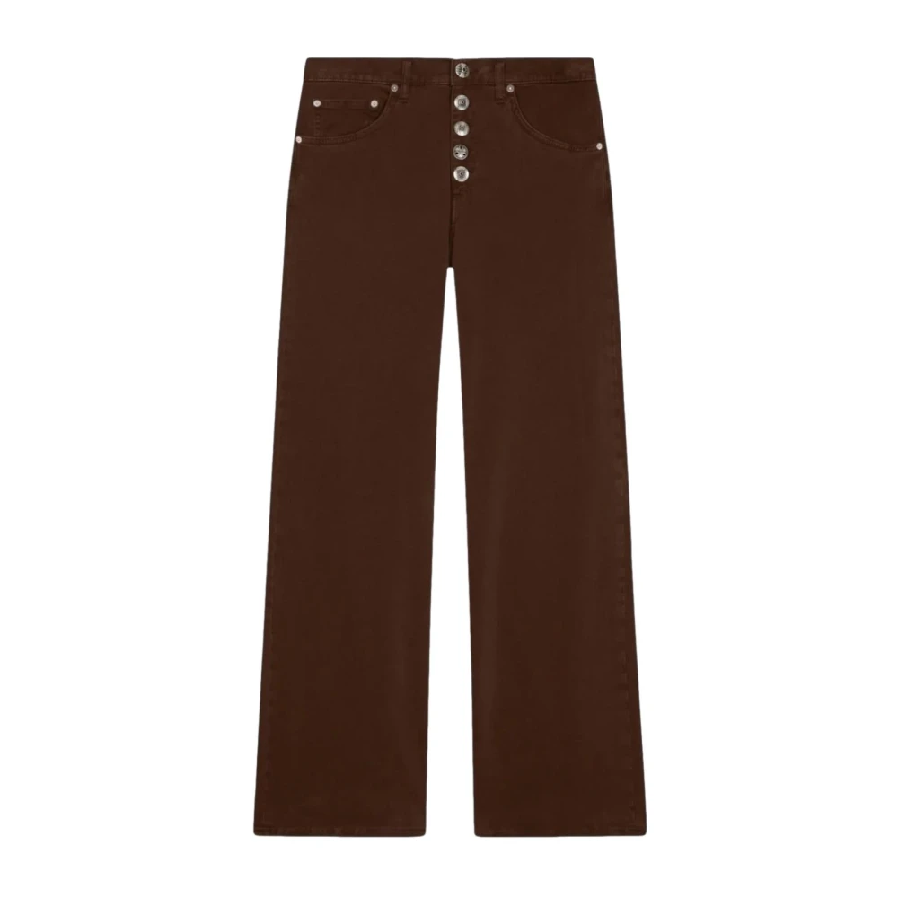 Dondup Women's Brown Straight Fit Jeans, W27, Jacklyn Bot Gioie Pant