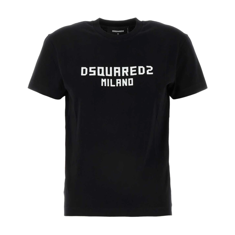 Dsquared2 Zwart Katoenen T-shirt Black Dames
