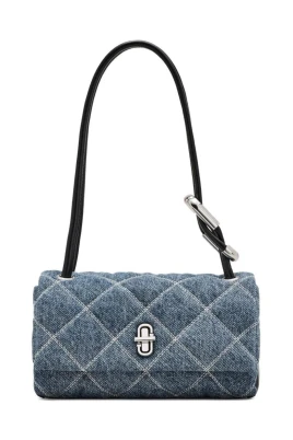 Mini Dual Quilted Denim Shoulder Bag
