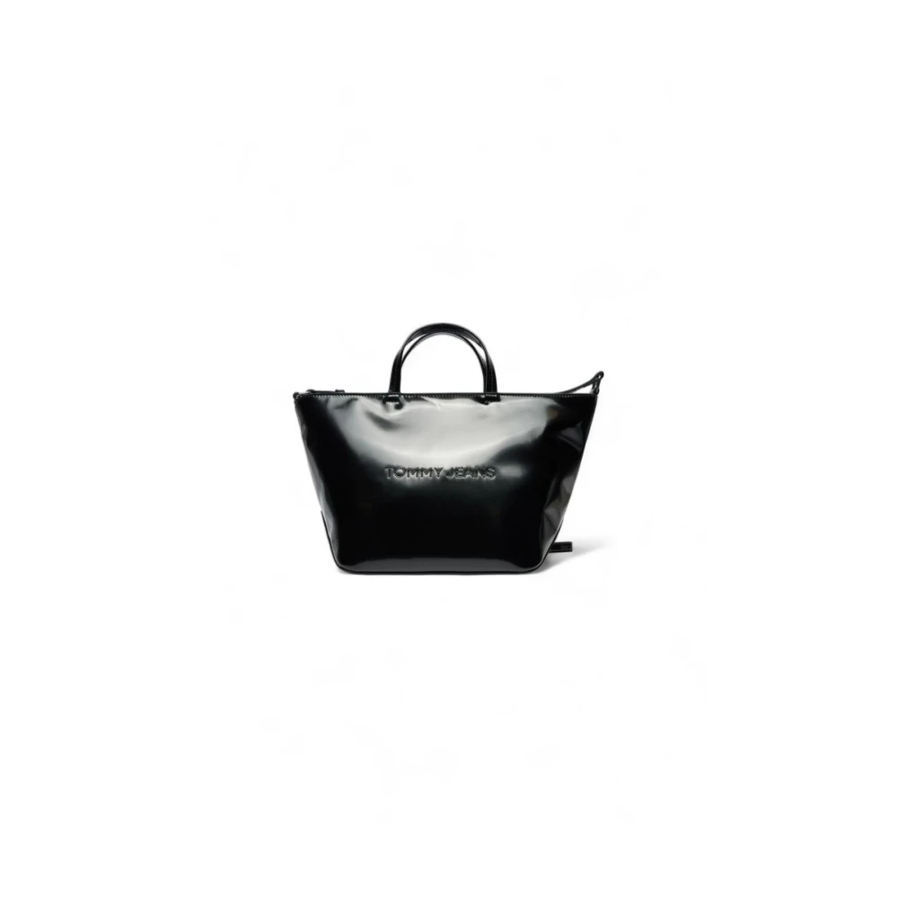 Tommy Hilfiger Zwarte Polyethyleen Handtas Herfst Winter Collectie Black Dames
