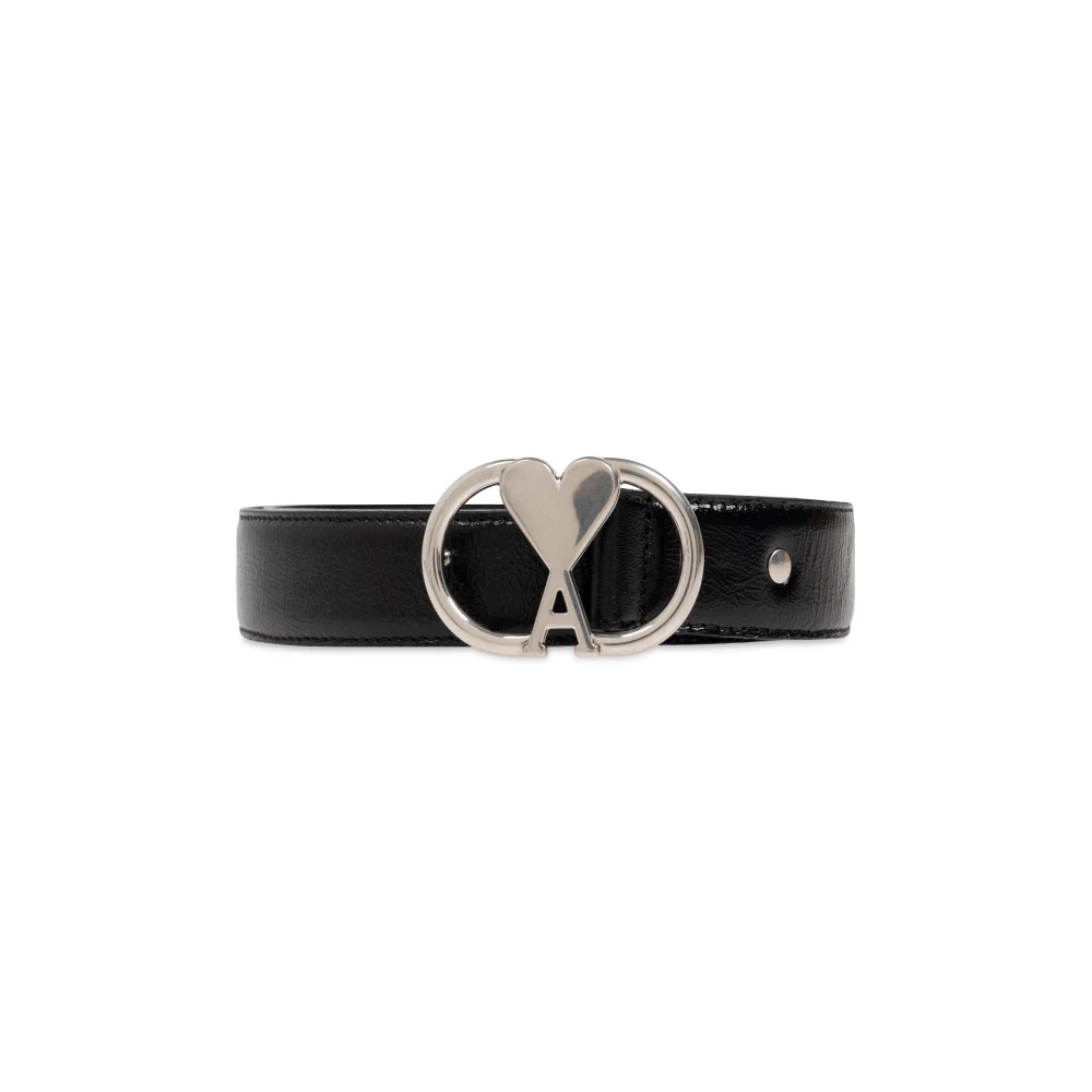 Ami Paris Leren riem Black Heren
