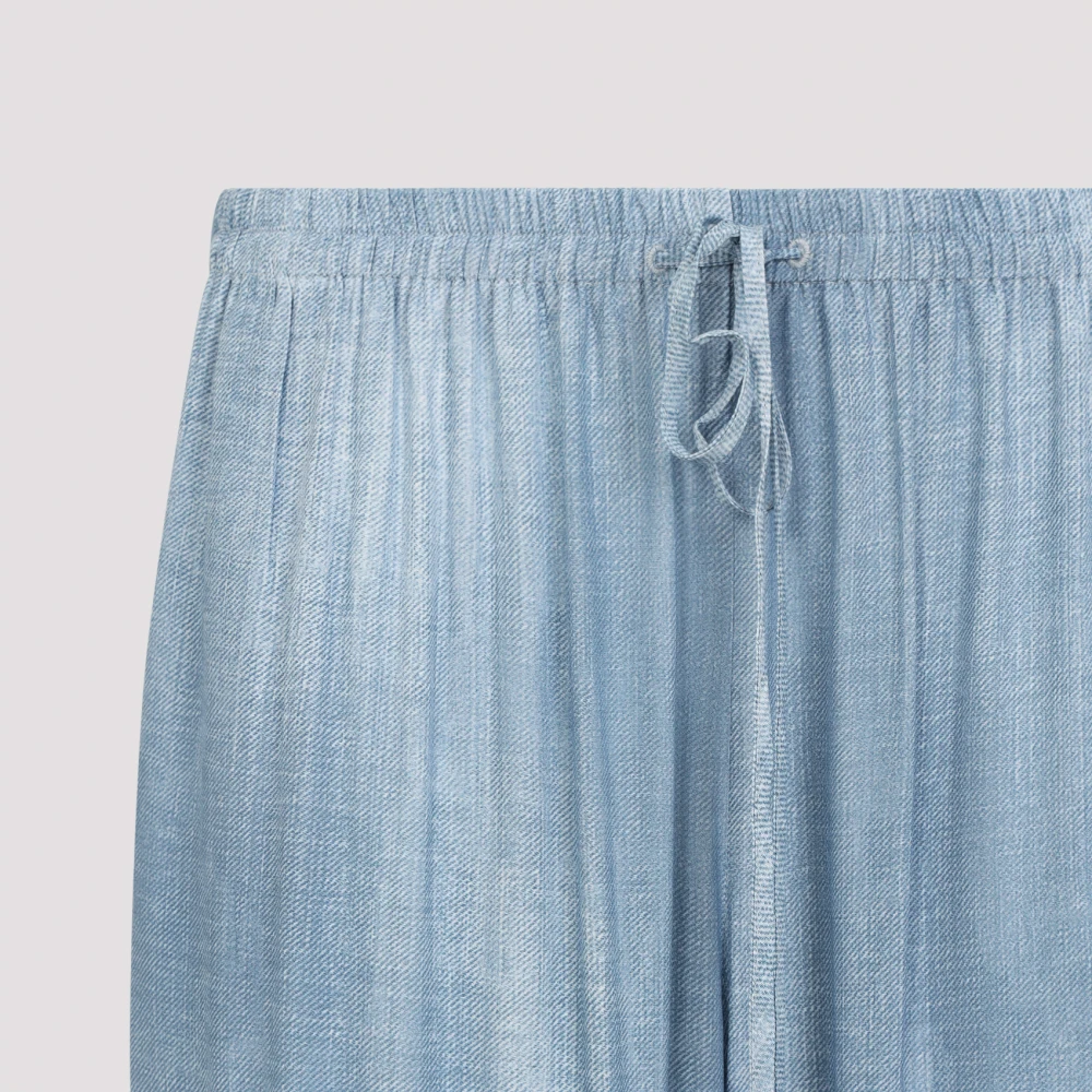 Ermanno Scervino Gedrukte Wide Leg Jeans Blue Dames