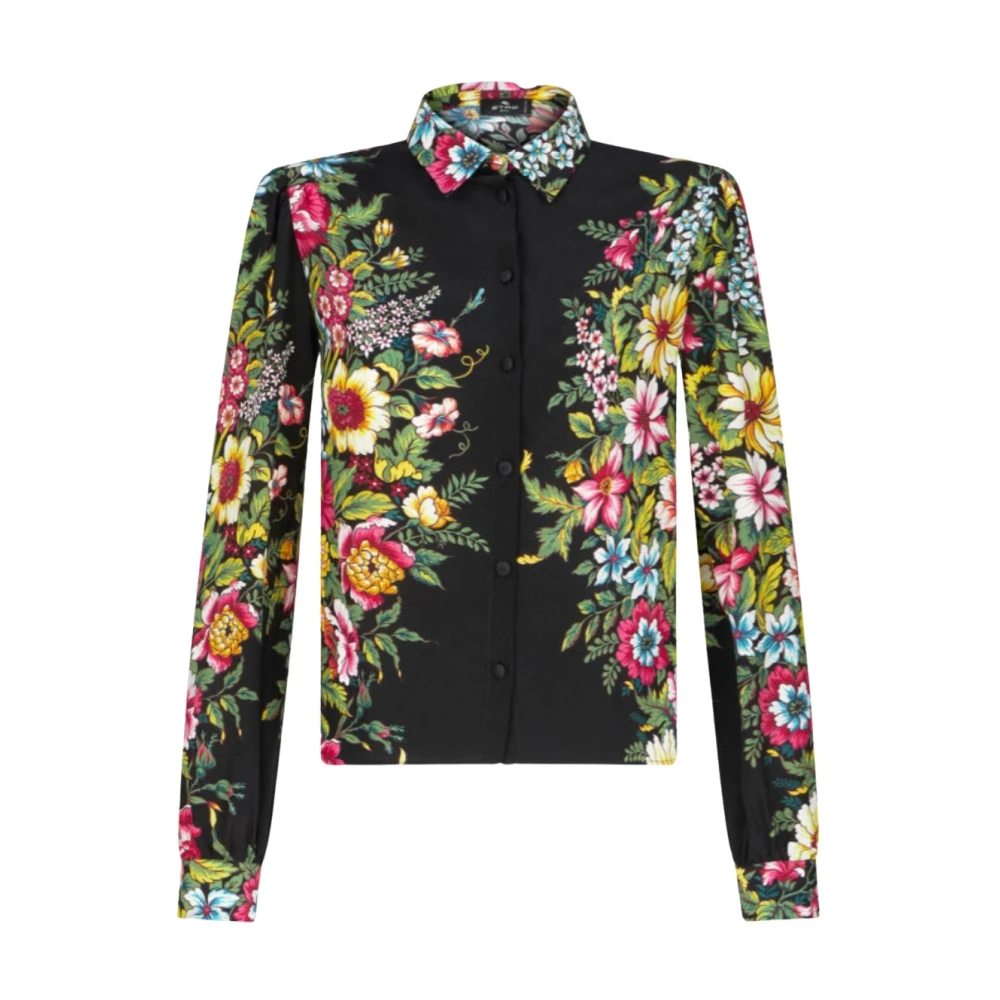 ETRO Bloemenprint Zijden Overhemd Multicolor Dames